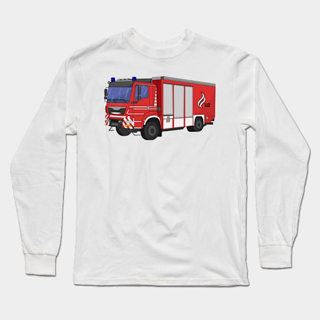 Fire department fire truck Long Sleeve T-Shirt by IDesign23